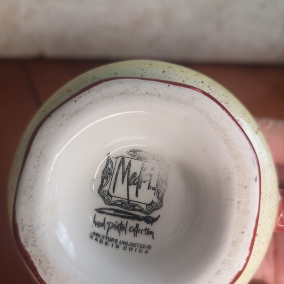 3 for$15 Vintage 4" Tall Medici Hand Painted Fruit Ceramic Creamer By Tabletop - Picture 6 of 7